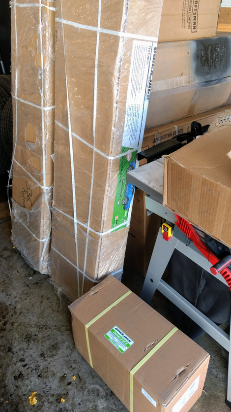 What the FedEx guy brought. The boxes were well ‘loved’